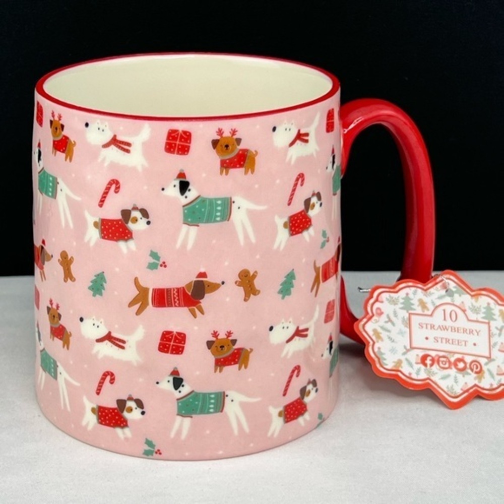 Artisan Collection - 3/$48 - ‘Small breed Christmas Pups’ ceramic mug. NWT Firm!
